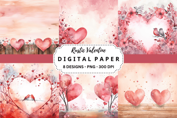 Download Watercolor Rustic Valentine Background - Premium Resources