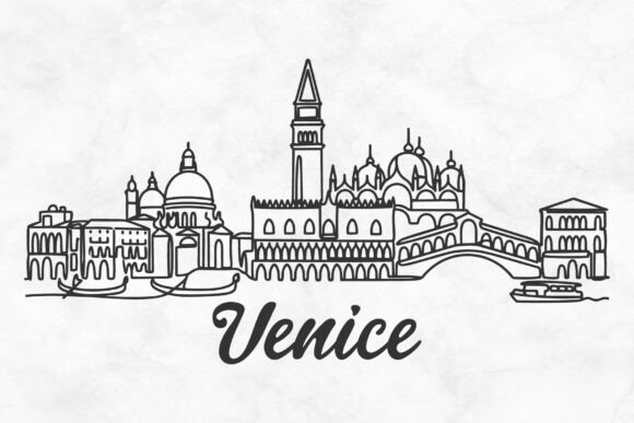 Download Venice Skyline Minimalism Drawing - Drawing Collection