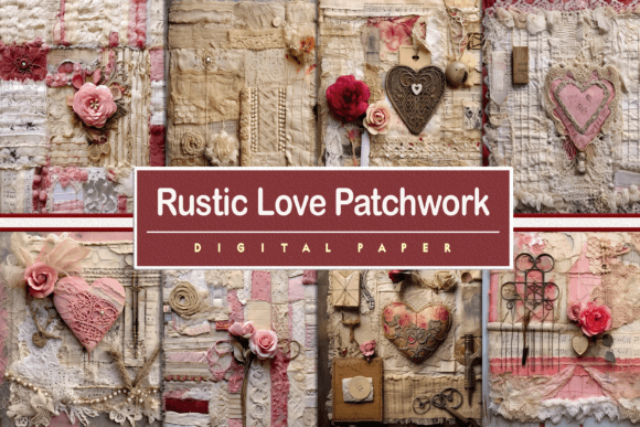 Download Rustic Valentine Patchwork - Premium Resources