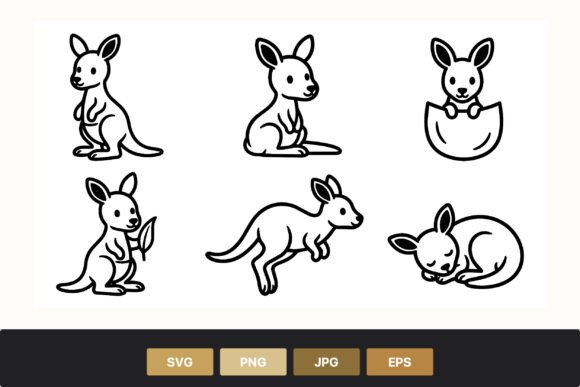 Download Kangaroo Line Art Animal Drawing - Drawing Collection